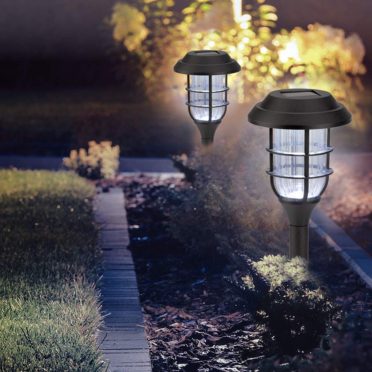 Waterproof Outdoor Garden 7 LED RGB Color Changing Solar Lights