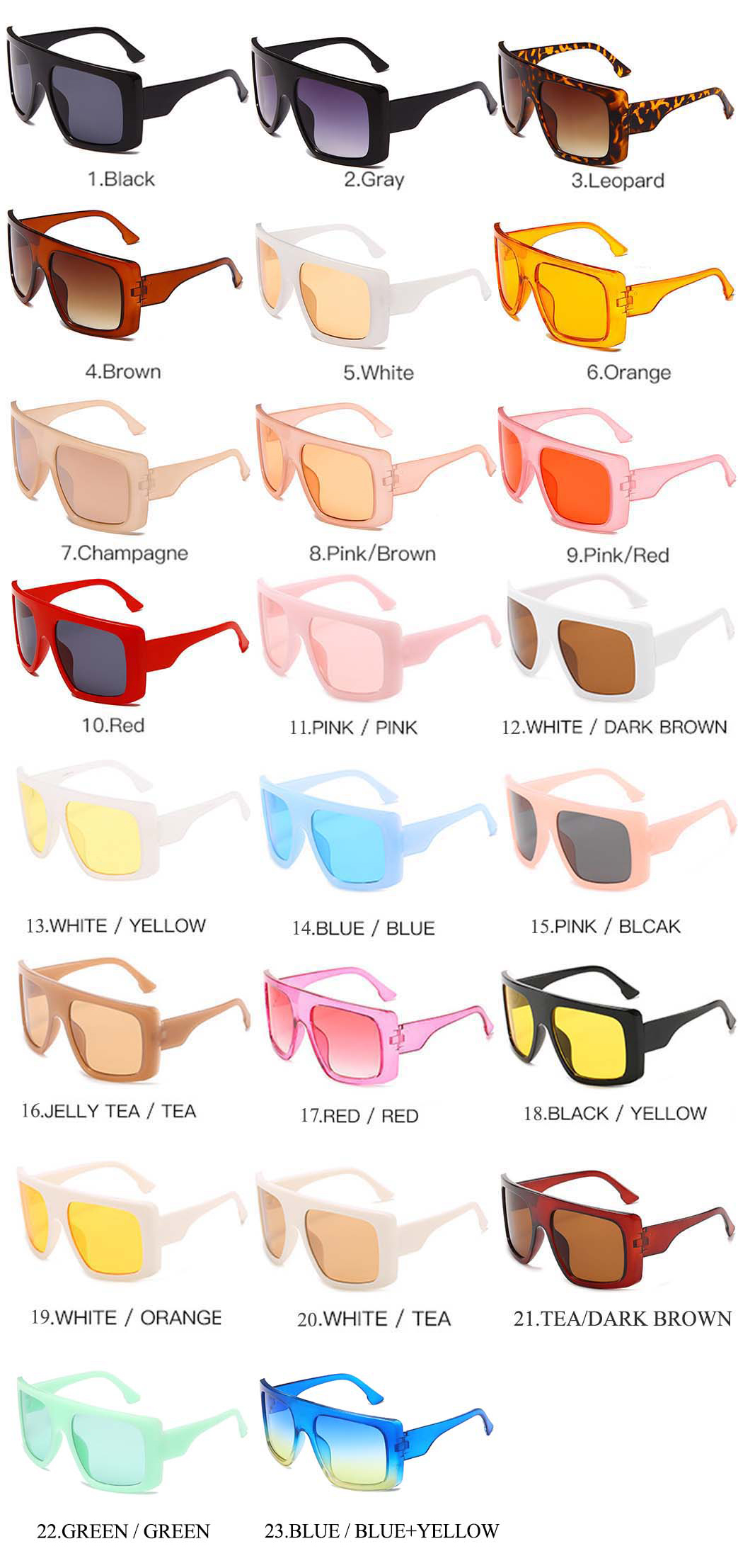 OEM&ODM Fashionable Sun glasses oversized Trendy Custom Women Sunglasses