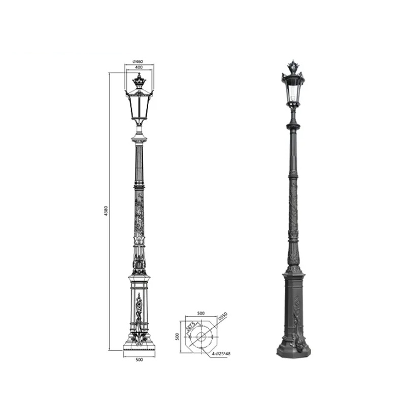 classical allusionstyle courtyard light antique street light pole