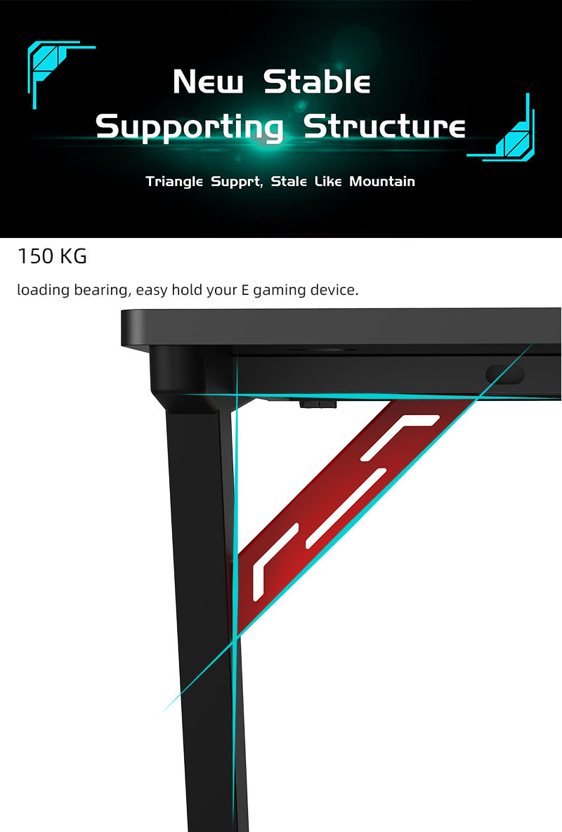RGB Gamer Desk with remote control model Z-A (6)