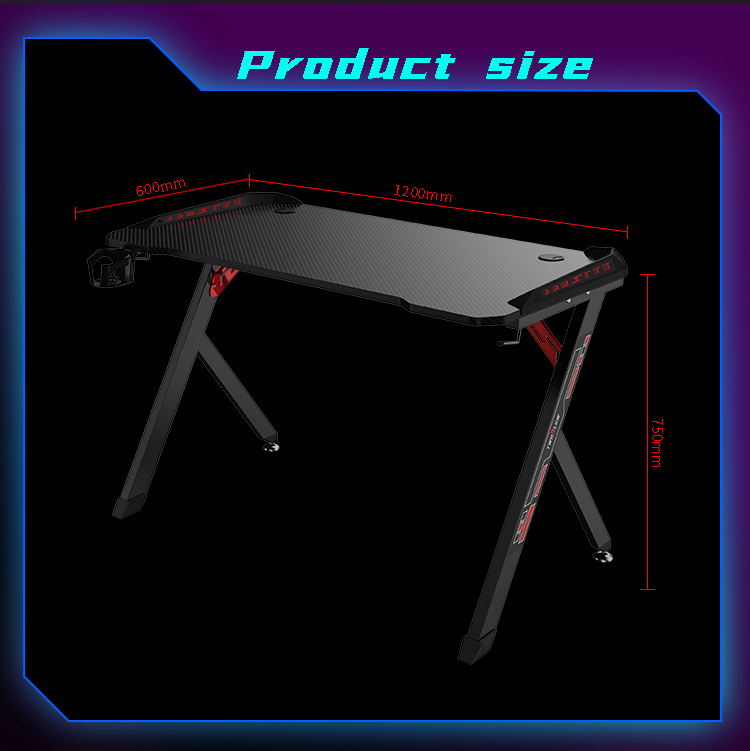 R shape economy gaming desk GT-01 (7)
