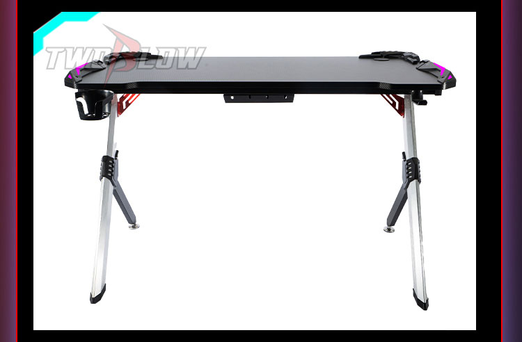 R shape aluminum legs gaming desk model FM-JX-R_07