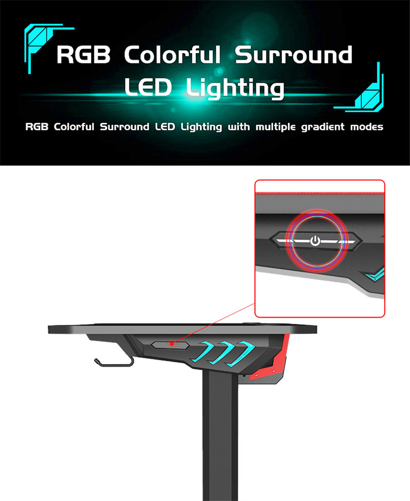 Gaming Desk With RGB Model LY (12)
