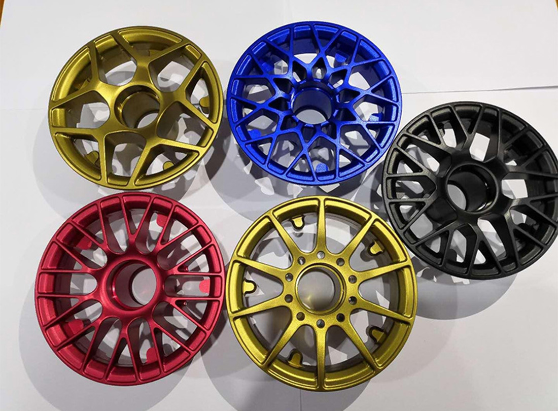 Precision anodized 7075 Aluminium Machined Wheels for Automative