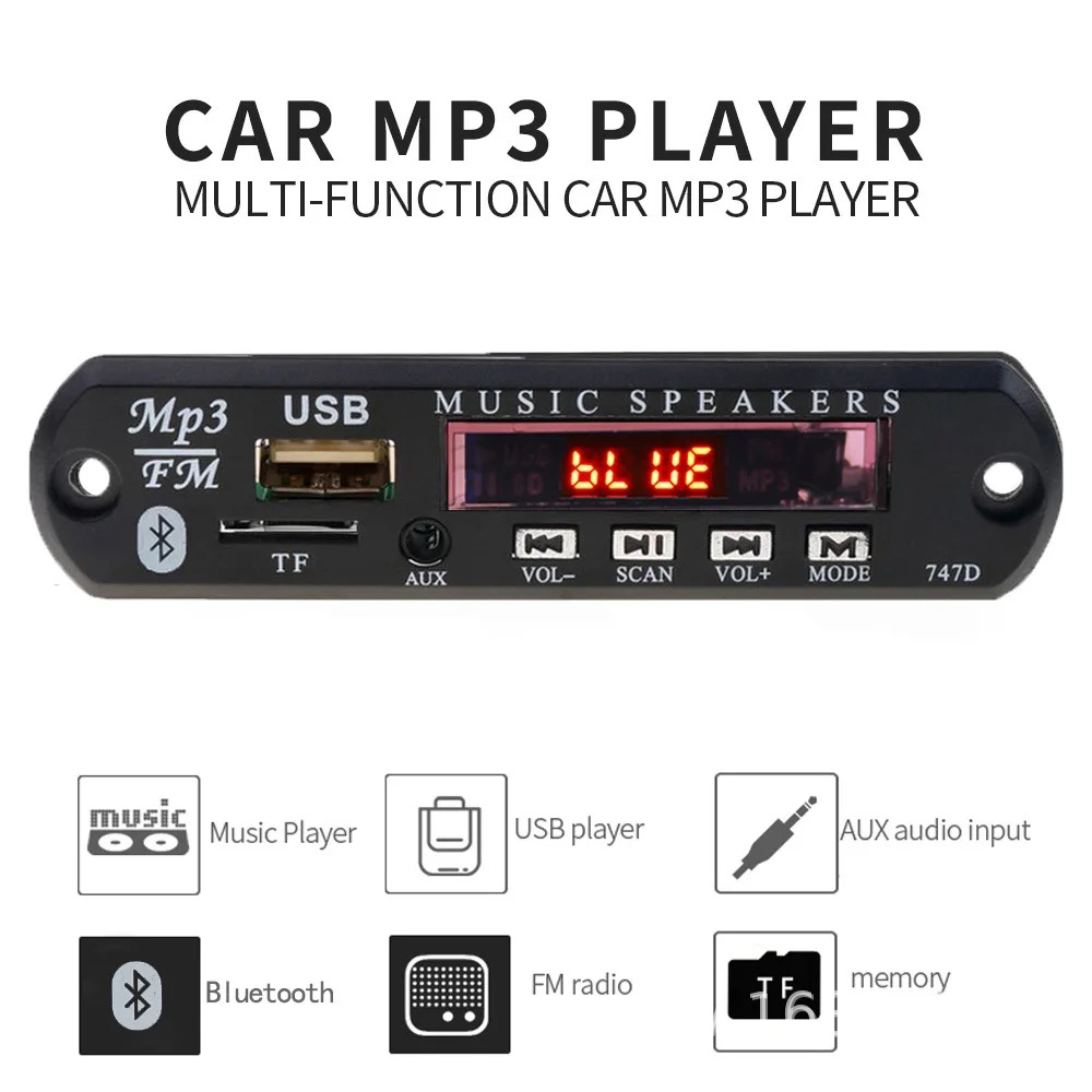  MP3 Player bluetooth for car running JHT factory small size music play book reading FM USB SD card player hot selling 