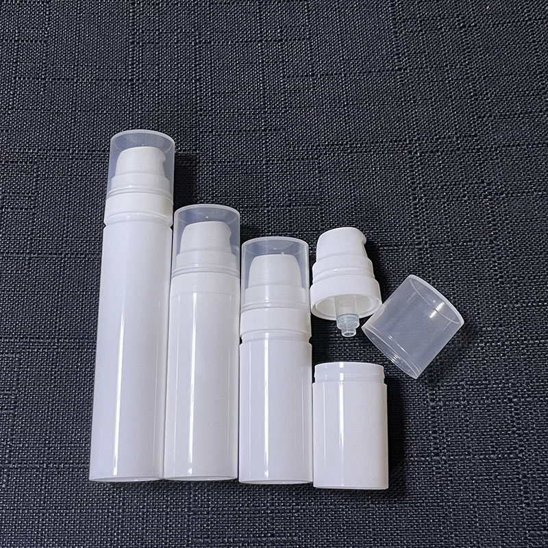  White Frost 10ml Airless Lotion Pump Bottles