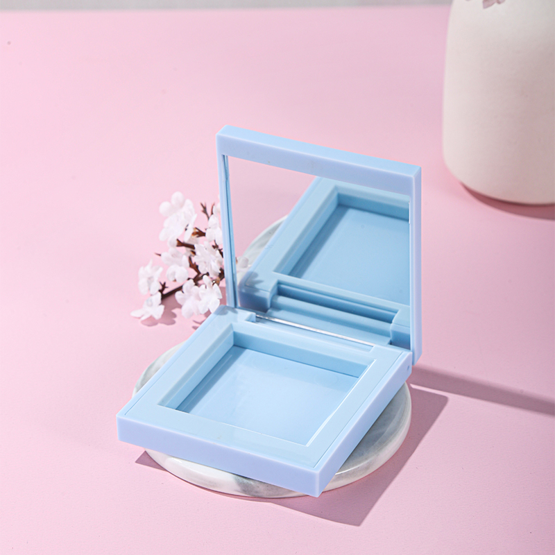 Cosmetic Square Powder Compact Case with Mirror