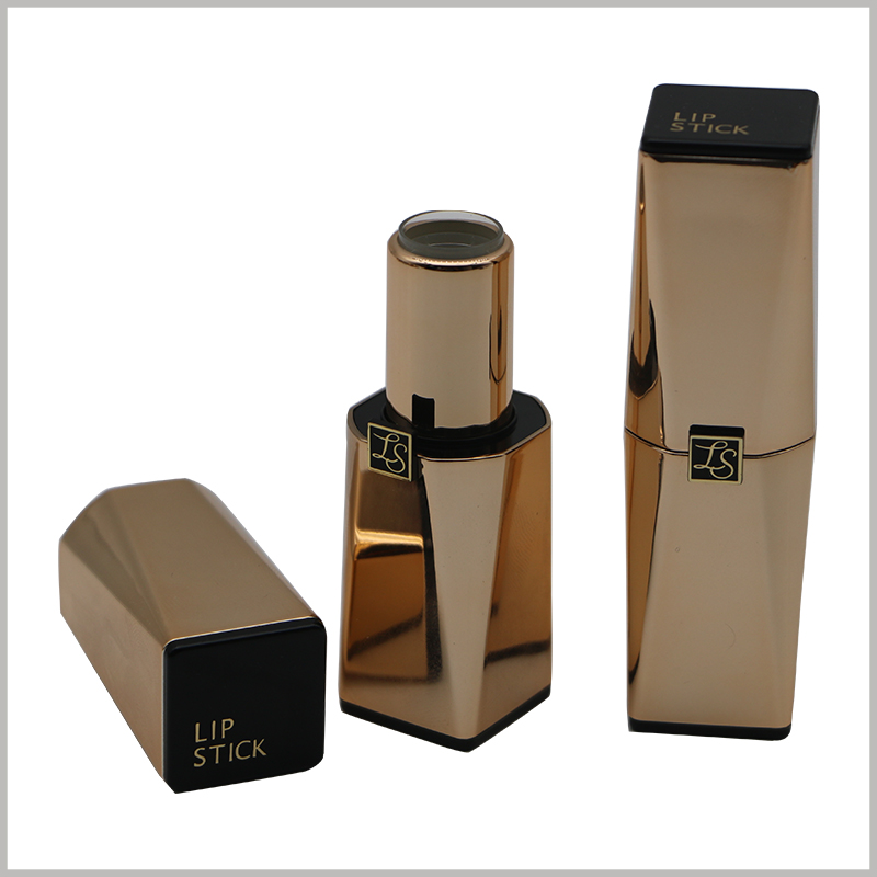 Empty gold lipstick tubes | Cosmetic container wholesale