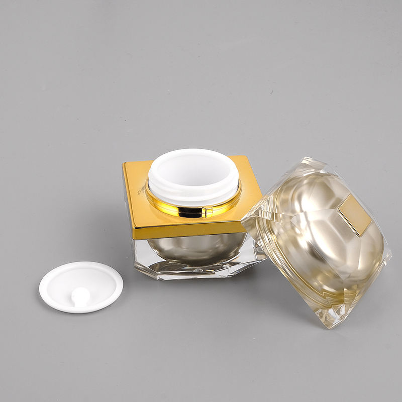 10g Empty Square Acrylic Cream Packaging Jar