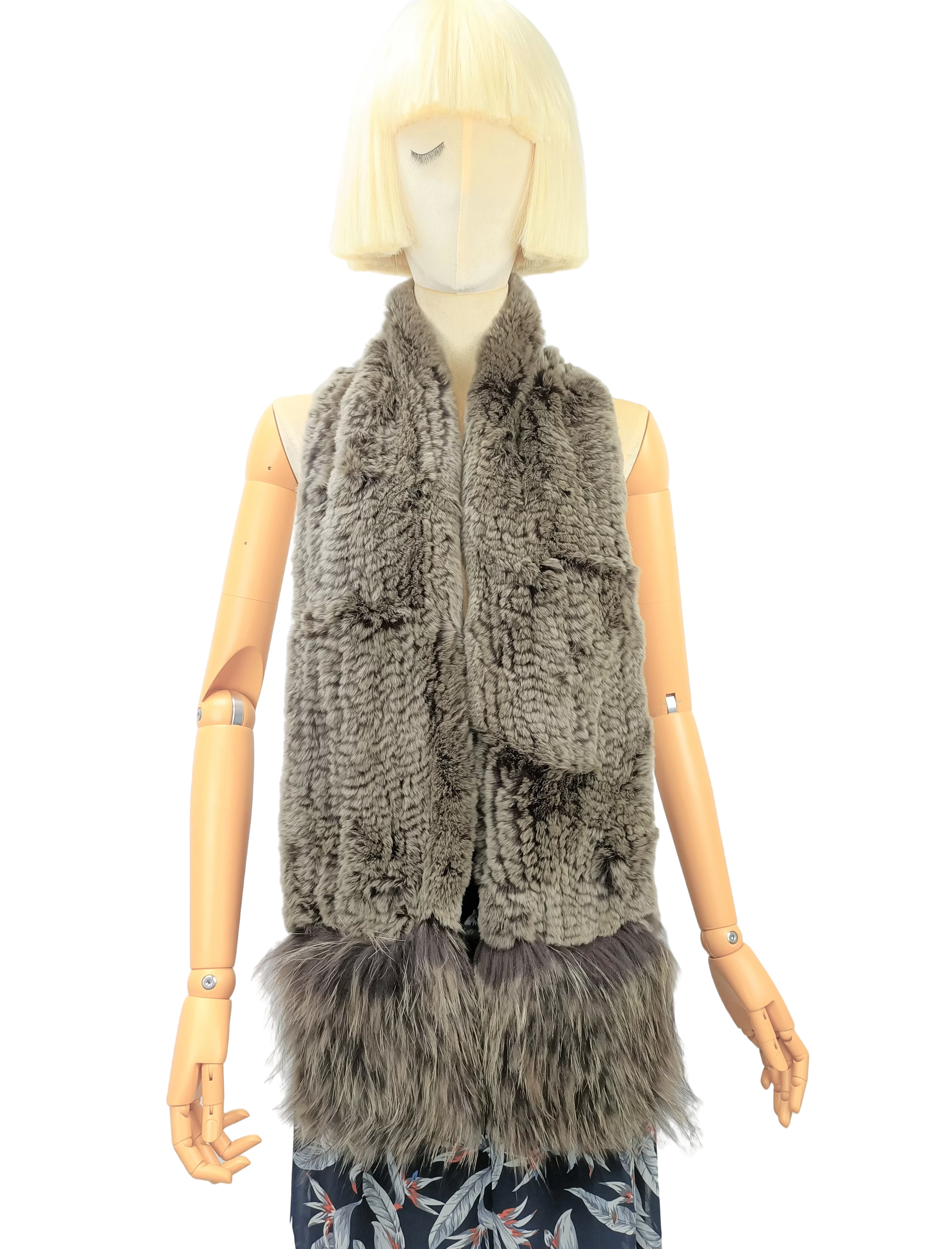 Rex Rabbit fur muffler/scarf