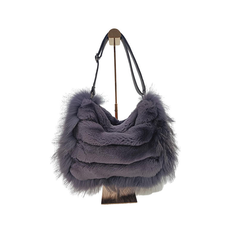 Women's shoulder bag Rex+raccoon fur fashion bag new girls style wholesale