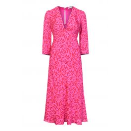 Cow Print Dress & Red Fur Vest Set | Sparkle In Pink