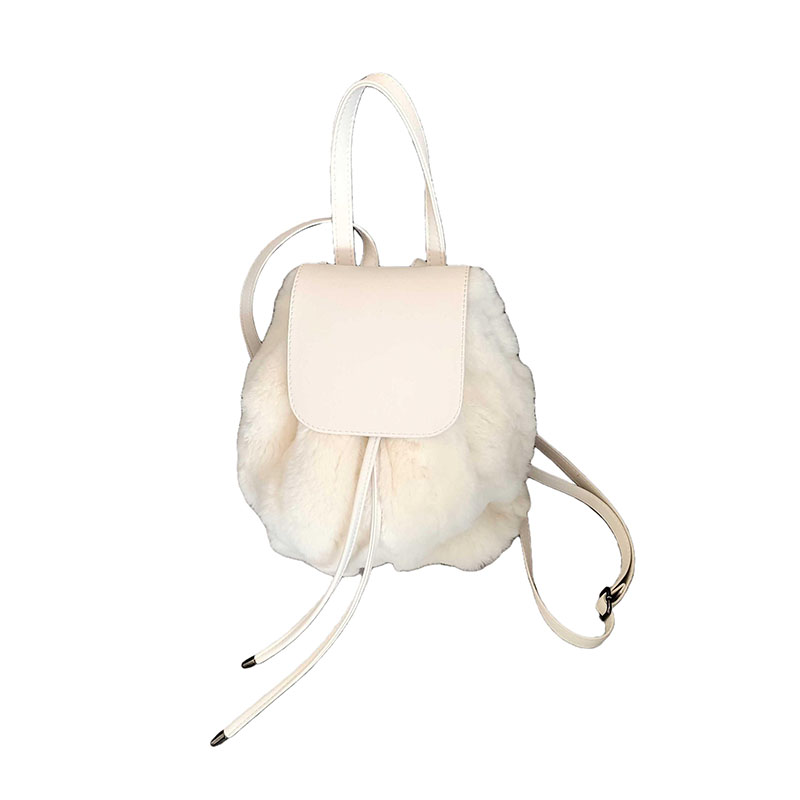 Girl's bags new real fox fur fashion Knapsack bag wholesale 