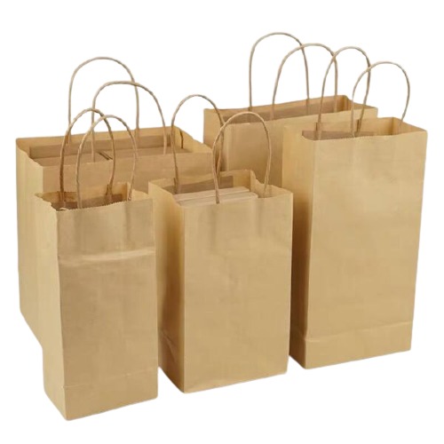 Kraft Brown Paper Carrier Takeaway Bags (250 bags)