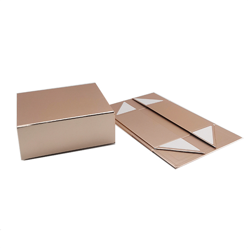 Custom Luxury Foldable Golden Magnet Art Paper Gift Box Closure