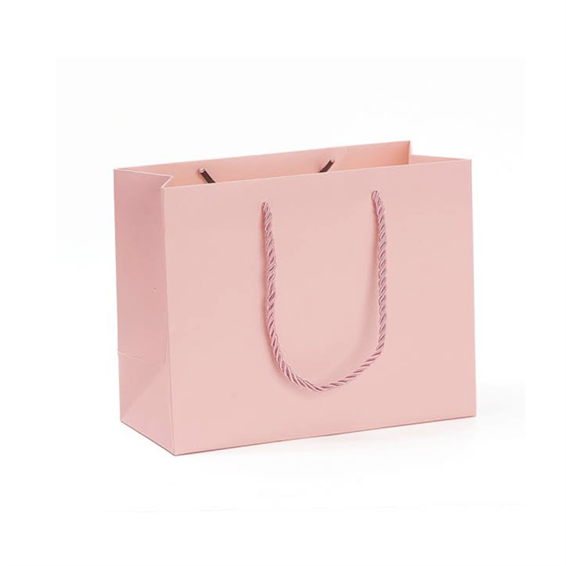 Braided Rope Can Be Custom Printed Pink Shopping Art Bag