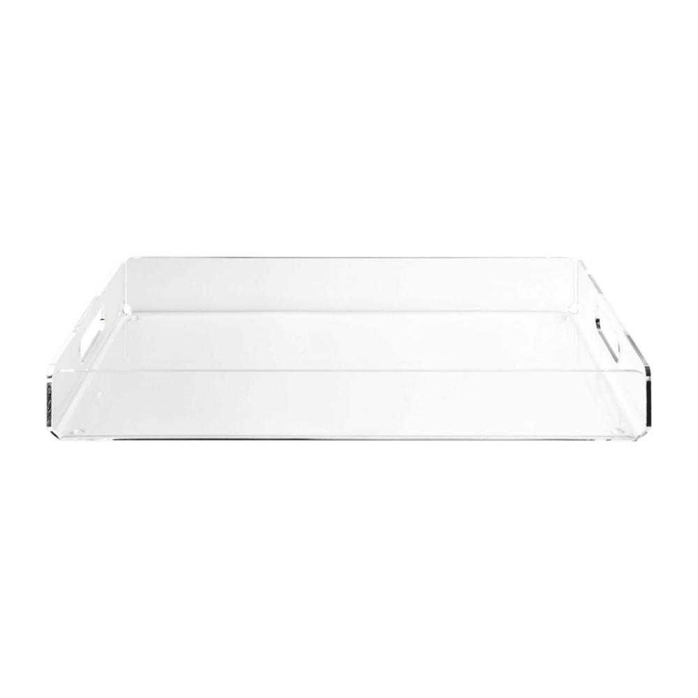 Transparent Acrylic Cup Serving Tray Plastic Food Display Holder Tray