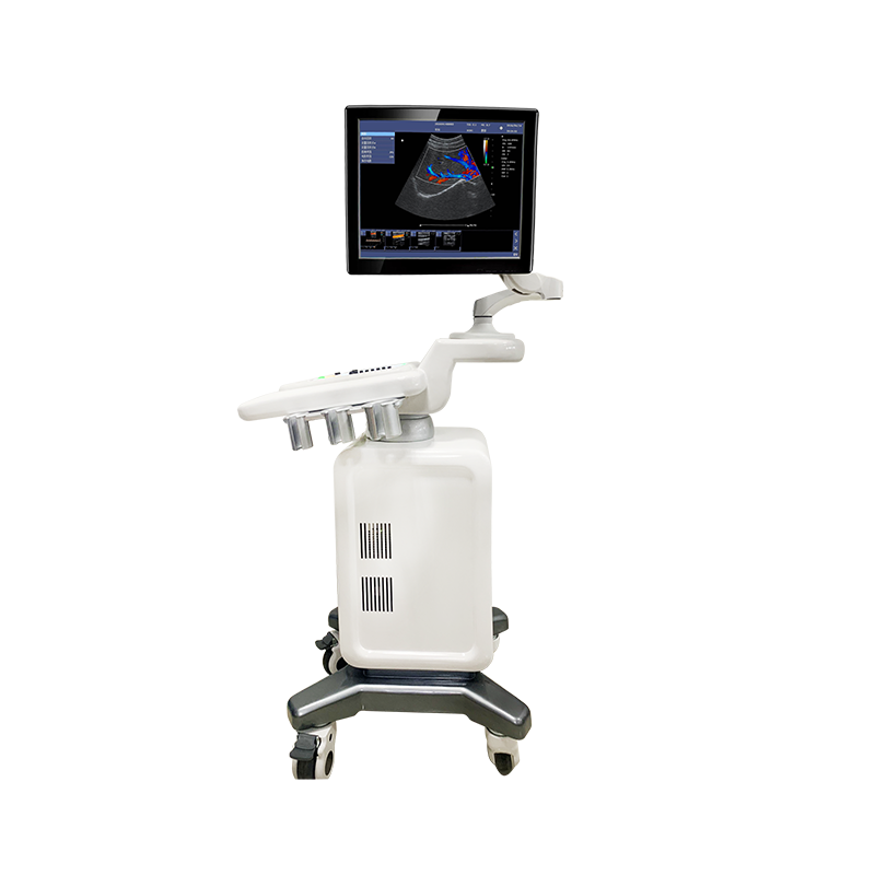 Doppler ultrasound diagnosis system LCD high resolution medical trolley ultrasound machine