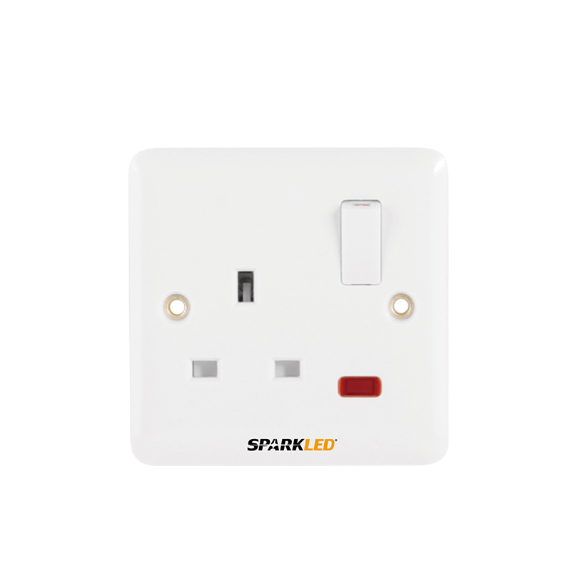 Economical European Type PVC Socket + Switch+ indicator light Series