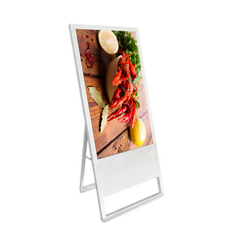  New design 43 inch Portable digital signage with Android os digital menu board