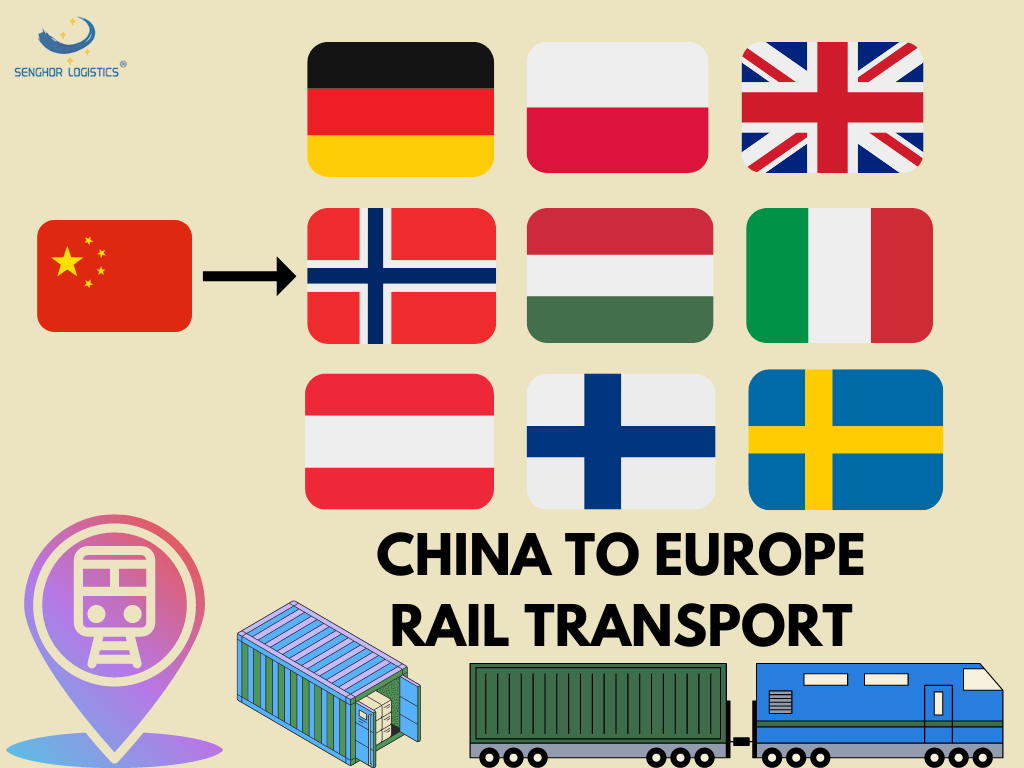 Train freight cargo shipping from China to Europe by Senghor Logistics