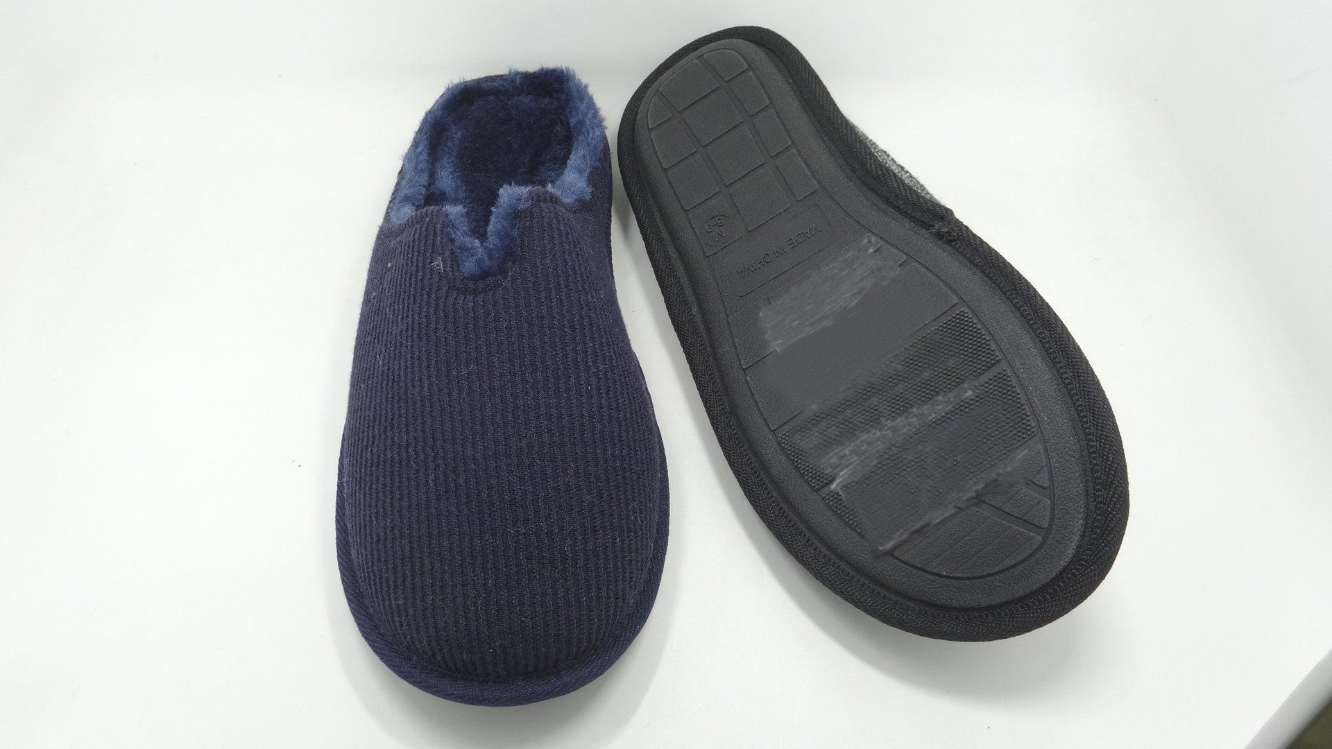 Men's Indoor Slippers Memory Foam Classic Fabric Home Shoes