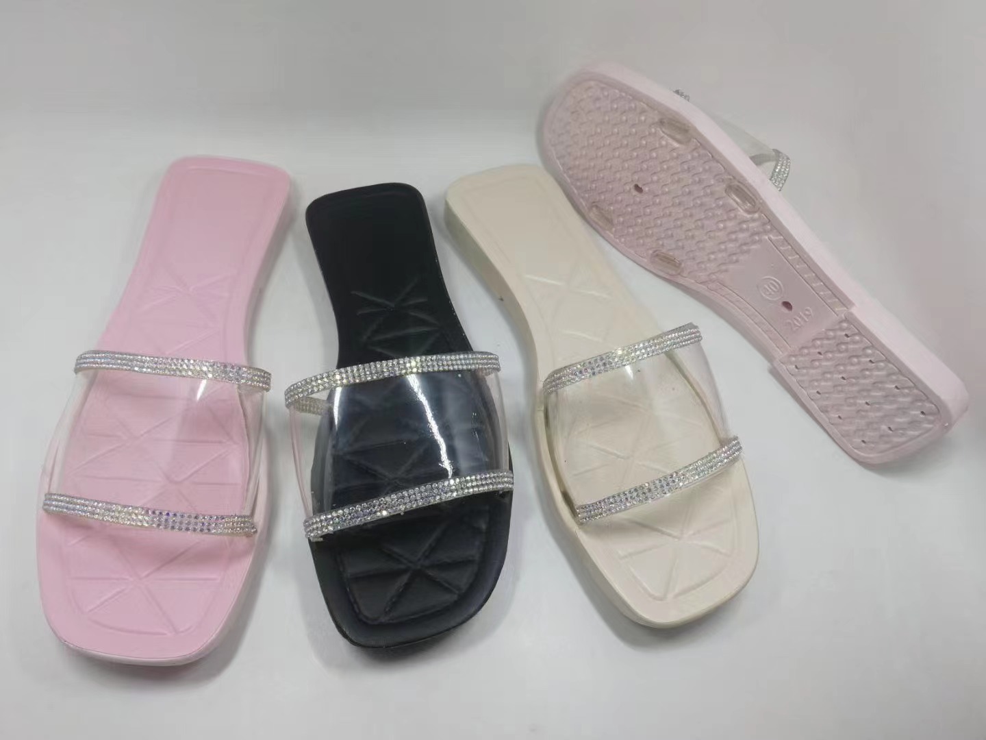 Women's Ladies' Slide Sandals Flat Shoes With Square Toe