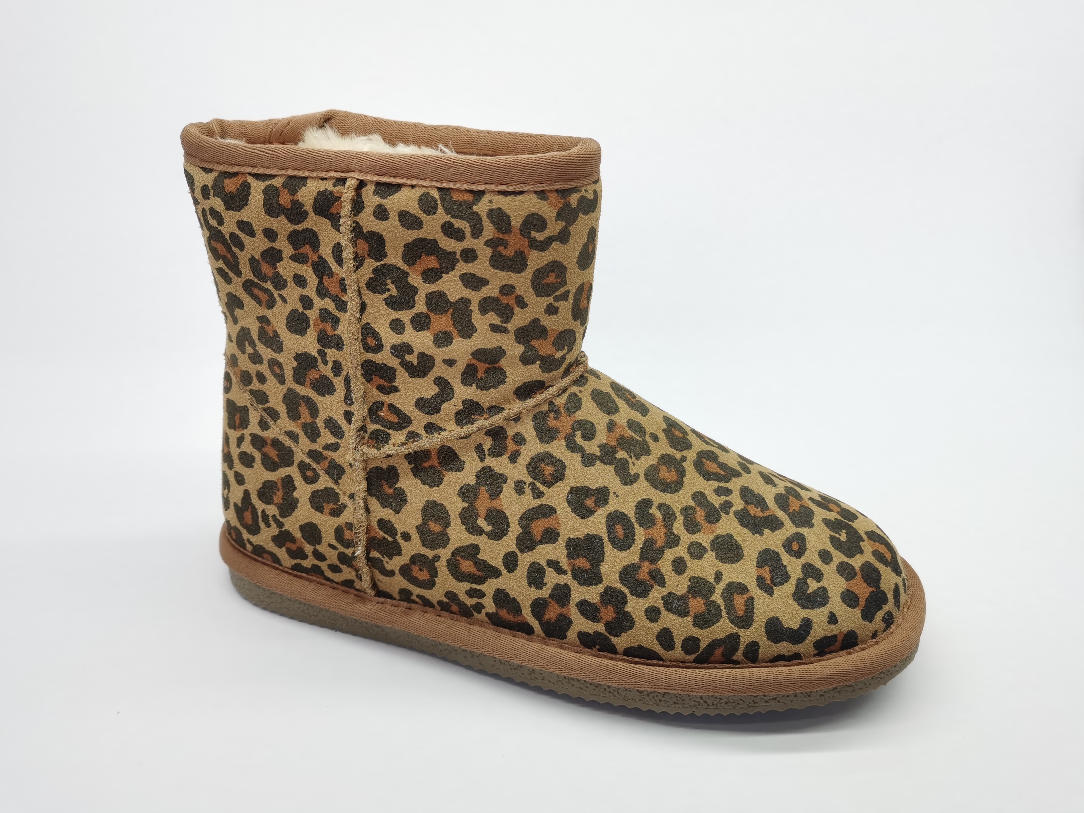 Women's fashion leopard printed snow booties 