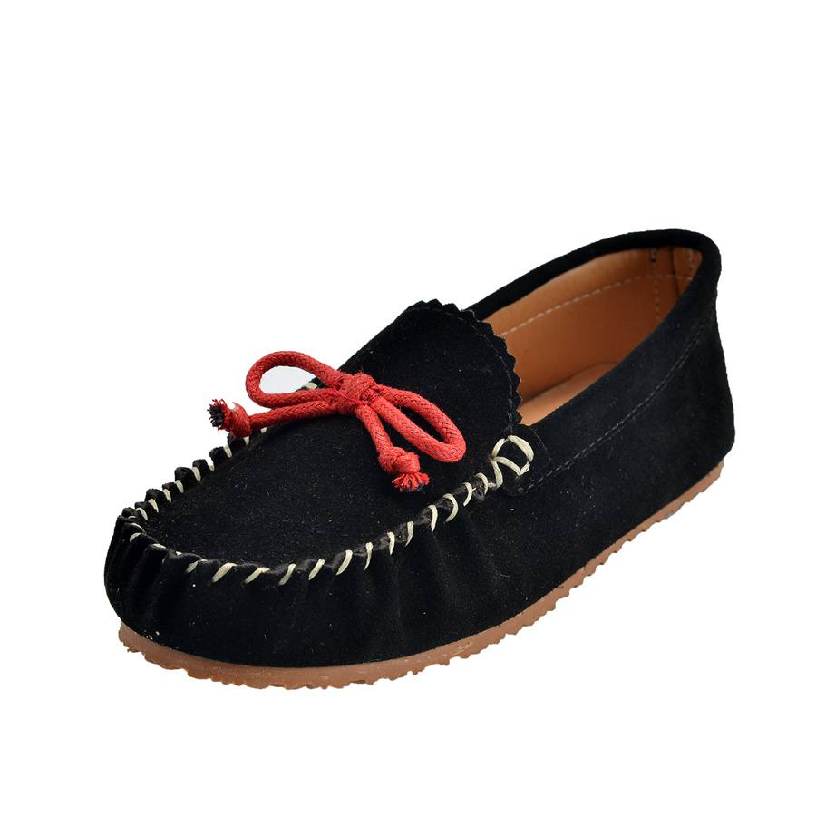  Children's Leather Lace-Up Moccasin Slippers