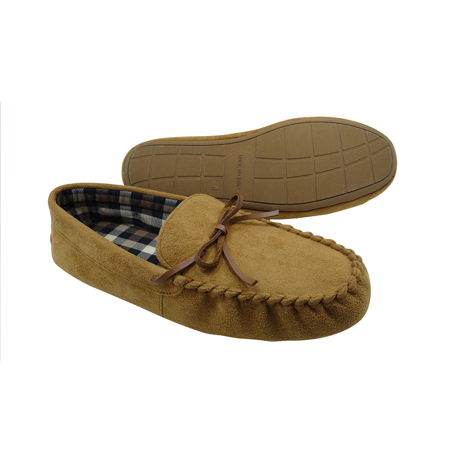 Mens Slippers Microsuede Moccasin Memory Foam House Shoes 