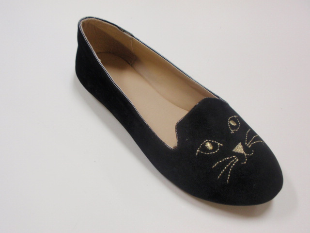 Girls' Kids' Cat Embroidery Flat Shoes