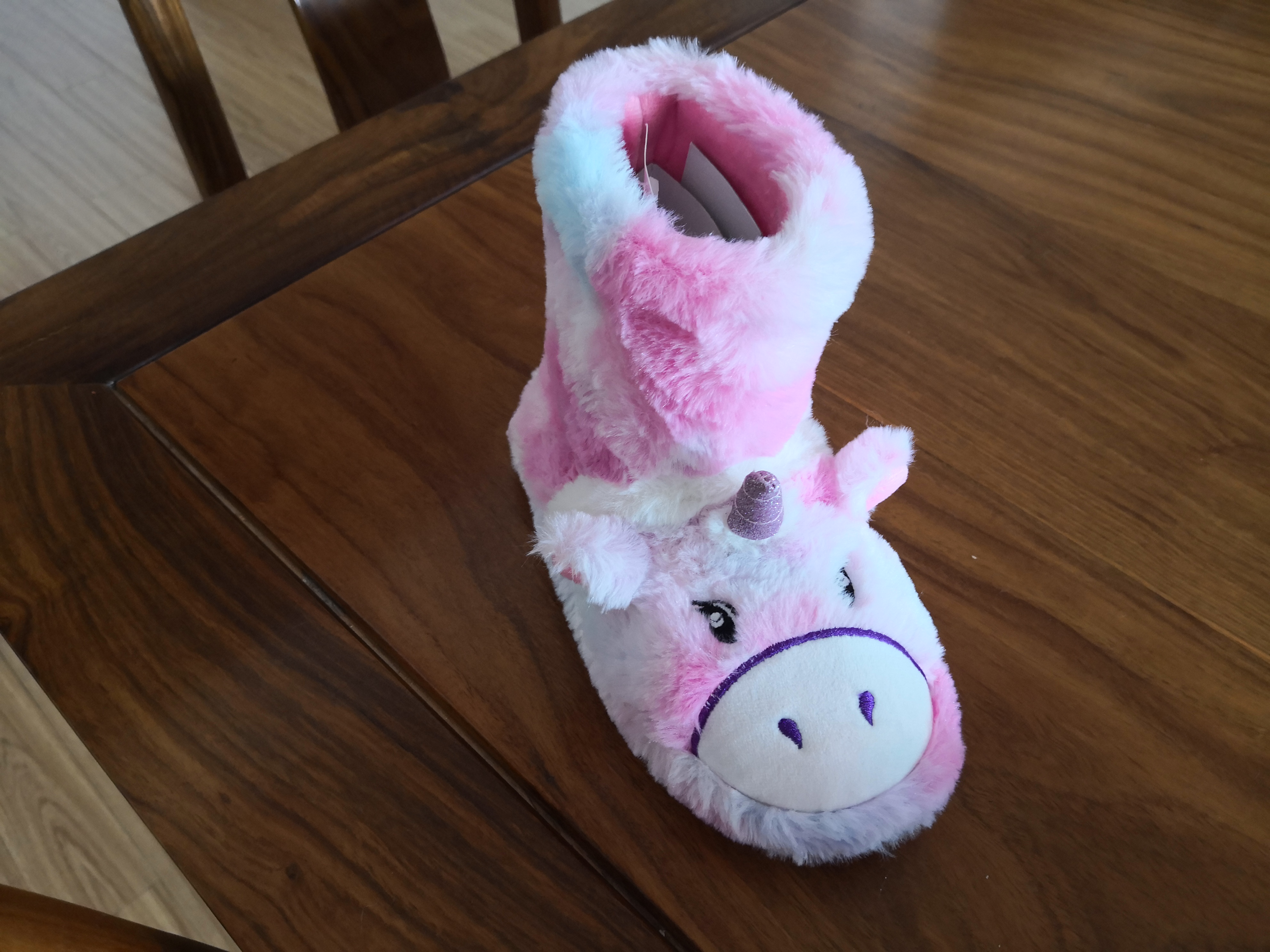Girls Boys Kids Warm Soft Lightweight Washable Toddler Child Boot Slipper with Cute Animal design, Non-Slip Rubber Sole 