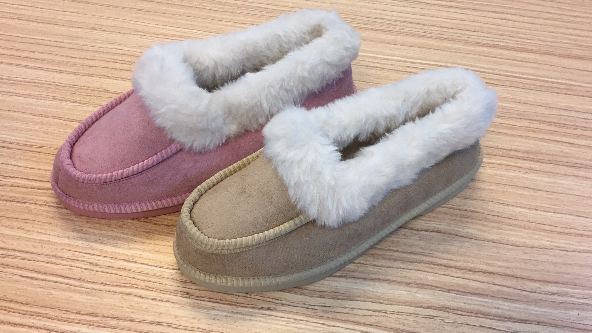 Women's Ladies' Moccasin Slippers Slip On Casual Shoes