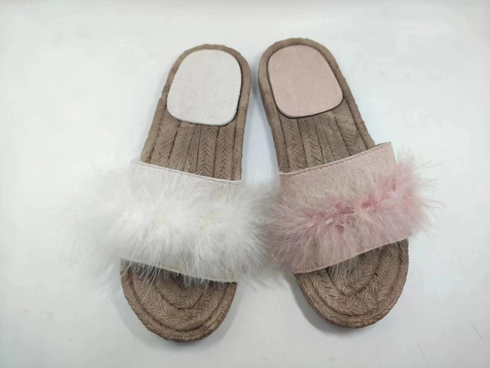 Women's Girls' Sandals Fashion Slides Decorated With Fur On Upper  