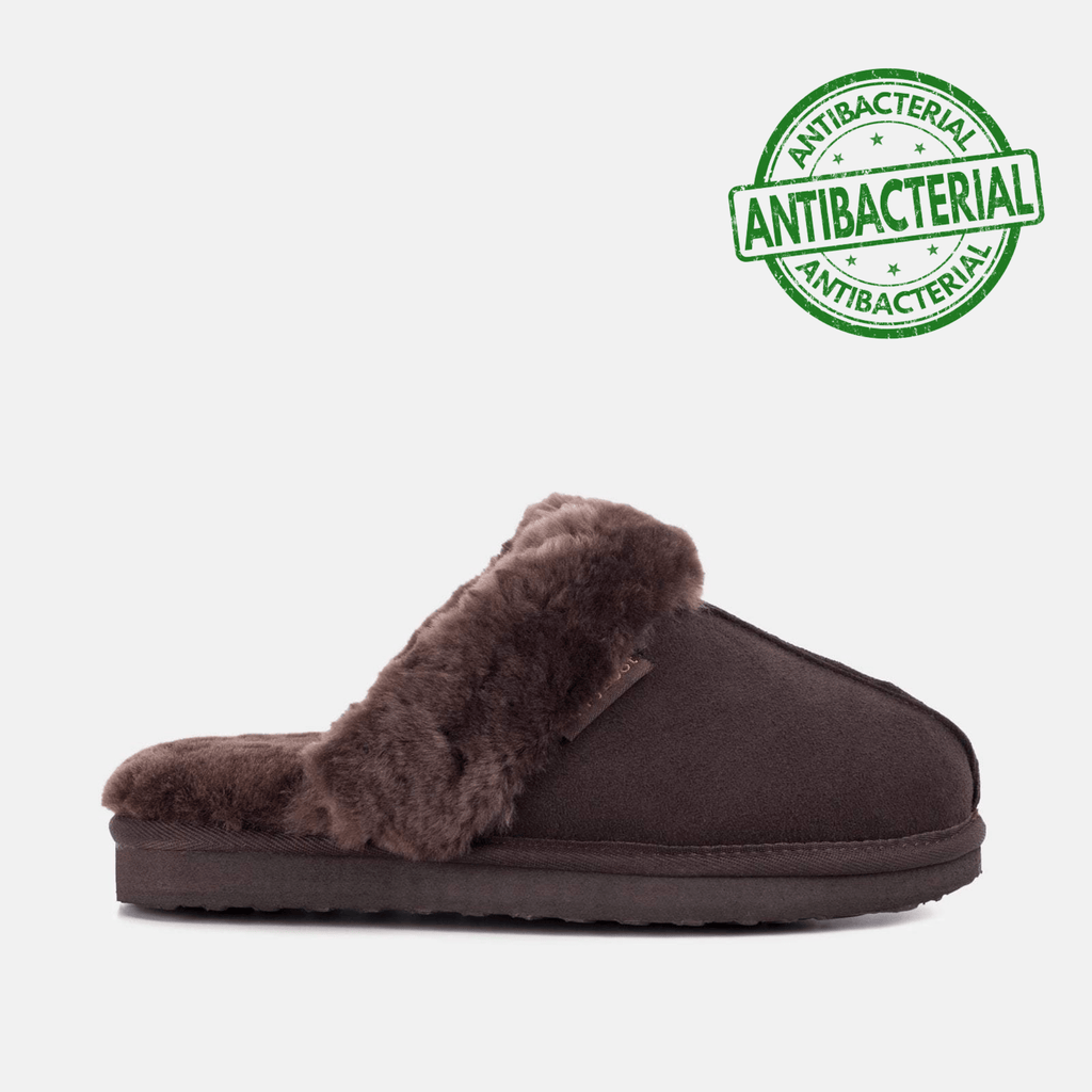 AUSTRALIA kids Sheepskin Slippers Chestnut Winter Warm Indoor Shoes