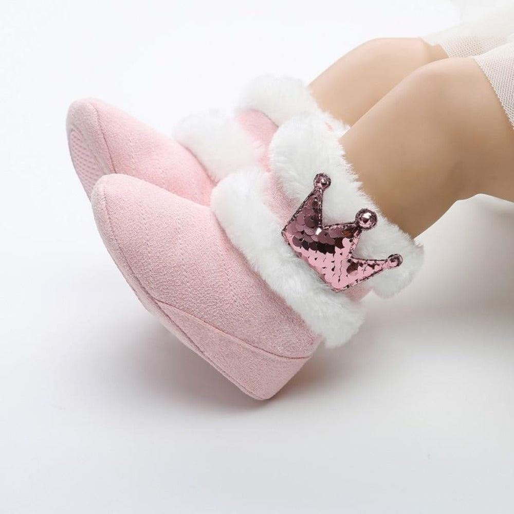 Women Flat Ankle Snow Boots Anti-Slip Round-toe Faux Fur Winter Warm Shoes | Home -