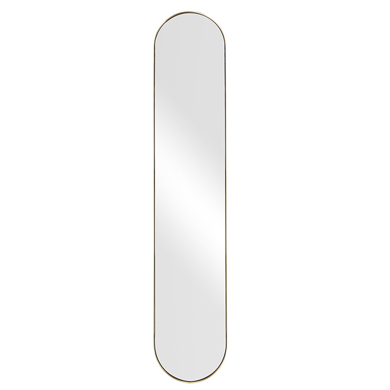 Wholesale Oval Fashionable Gold Frame Full-Length Mirror Customized Stainless Steel Bedroom Large Mirror For Sale