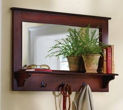 Mirror With Shelf And Hooks : Home Accessories            - Wall Mirror With Shelf In The Corridor: Characteristics Of Accommodation