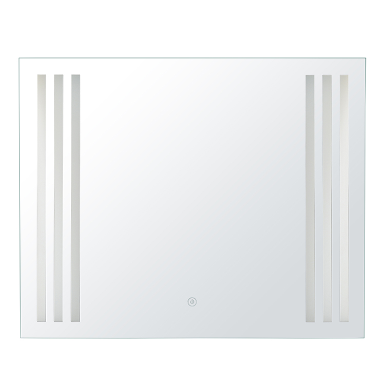 Custom European Rectangular LED Intelligent Touch Three-Color Light Mirrors with Customized Design