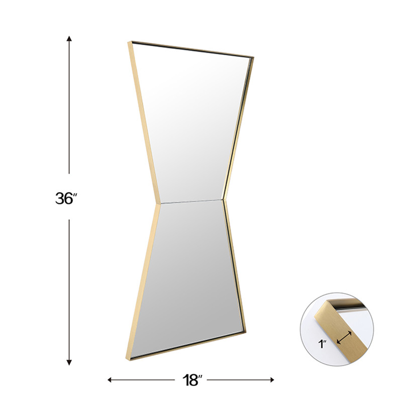Large Metal Wall Mirror Irregular Shape Gold And Silver Black Hd Silver Mirror Anti-Oxygen Chemical Factory Wholesale