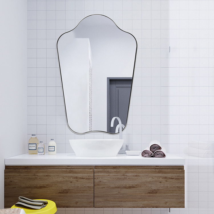 Irregular Shaped Decorative Wall Mirror for Bathroom and Bedroom Home Decor
