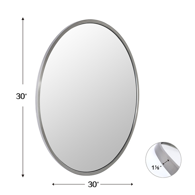 Large Round Wall Mirror with Metal Frame - Hot Sale Shape, Factory Wholesale