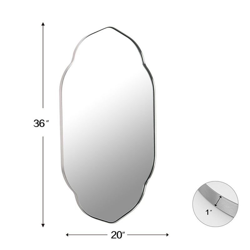 Modern Oval Wall Mirror for Bathroom and Living Room with Customizable Frame