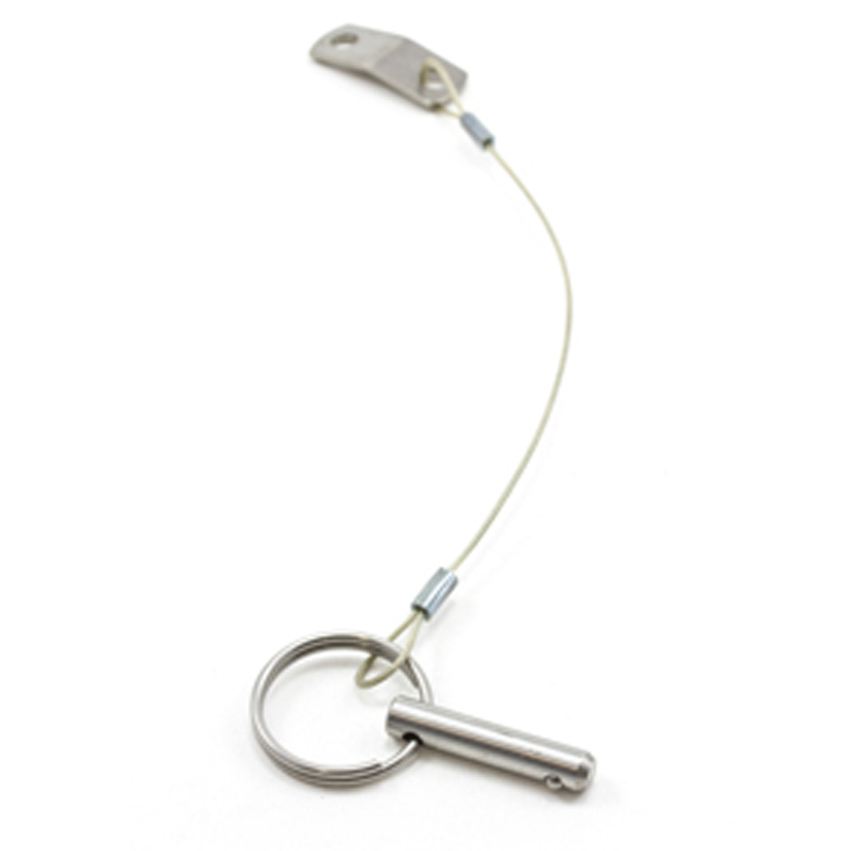 Stainless Steel 1/4" Pull Pin with Lanyard/Tab for Easy Access