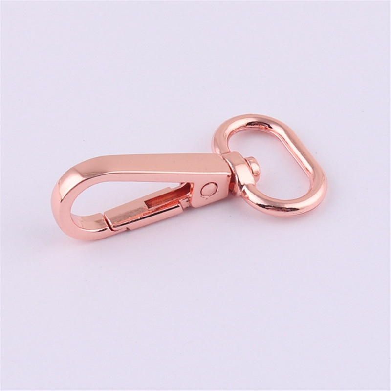 Top Quality Rose Gold Handbag Buckle Custom All Size 15mm20mm25mm Zinc Alloy Swivel Snap Hook