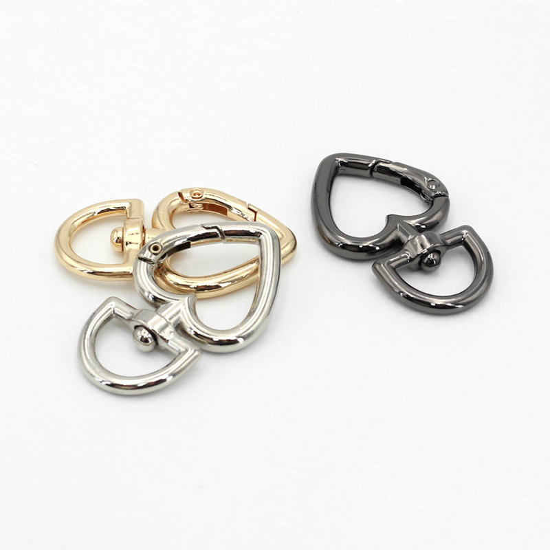 Heart Shape Zinc Alloy Swivel Snap Hook Spring Hook