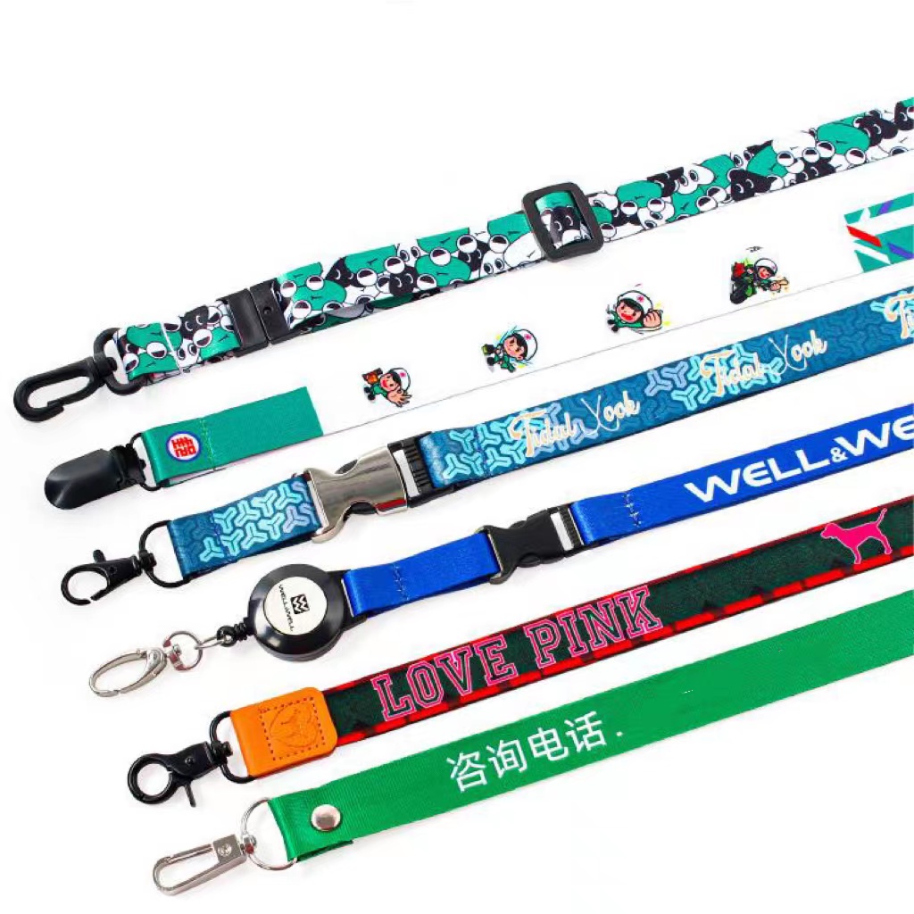  Custom polyester university id neck strap personalised lanyard 