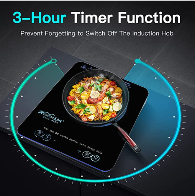 2500W Countertop Burner Induction Cooker, Sensor Touch Control with LCD Display household Induction Hot Plate