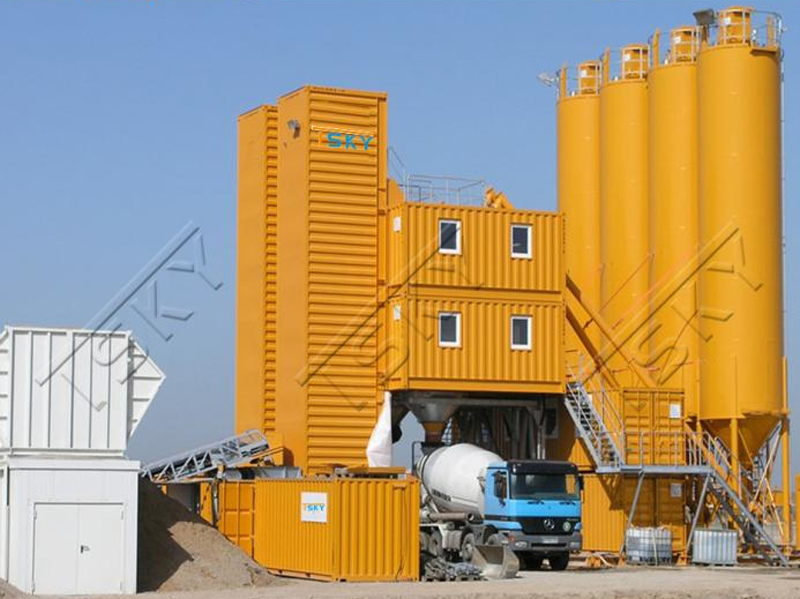  Small Size HZS120 Mobile Concrete Batching Plant