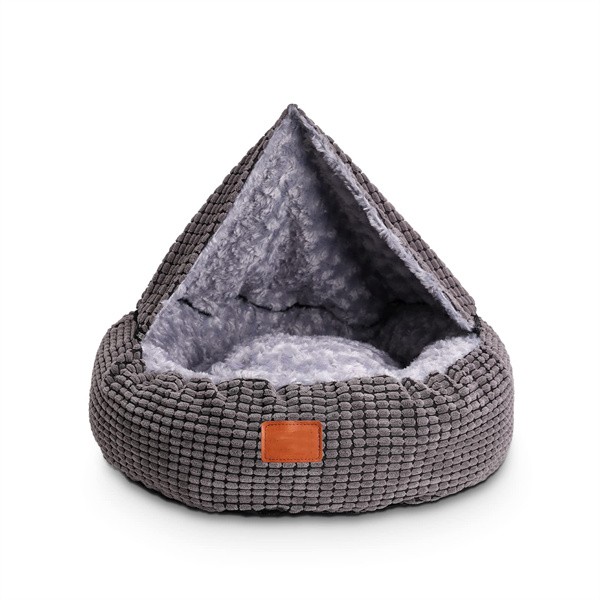  Wholesale Warm Pet Cave Beds Dog Bed with Hooded Blanket Attached